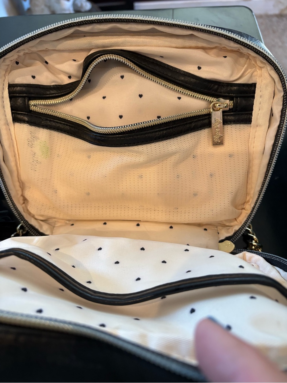Itzy Ritzy Black Studded Crossbody Diaper Bag with Detachable Coin Pouch - Picture 11 of 14